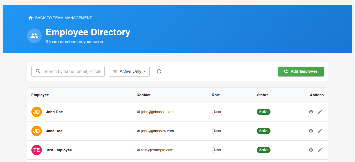 Employee directory